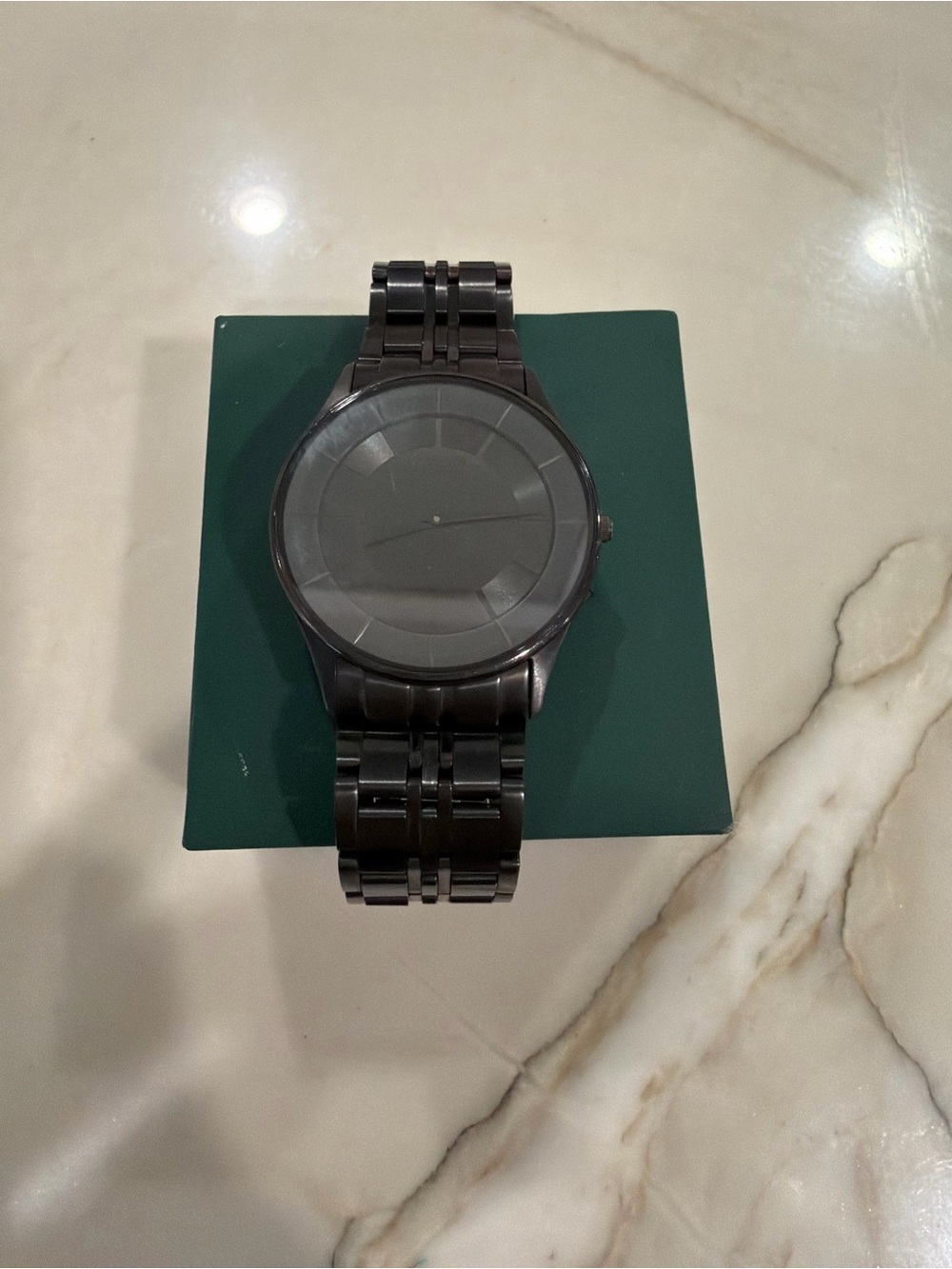 Men's Citizen Eco-Drive Black Stiletto Ultra-thin Watch